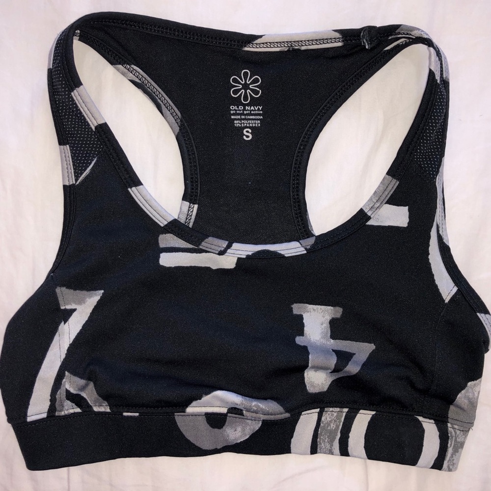Old Navy black patterned bralette